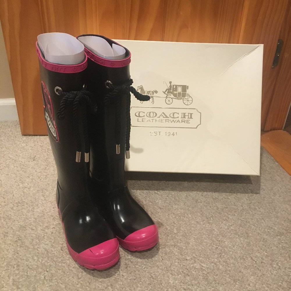 Coach Roxane Rubber Rain Boots - Picture 4 of 13